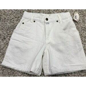 Vintage 80s 90s Baby Guess Kids White Denim Jean Shorts Size 6Y 6 Girls Unisex